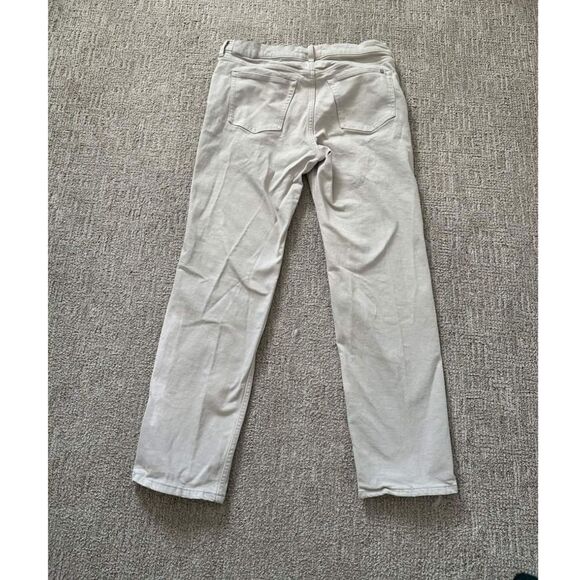 Everlane Straight Fit Jean Size 33 Bone Ecru Neutral Minimalist Straight Leg Den - Picture 2 of 6